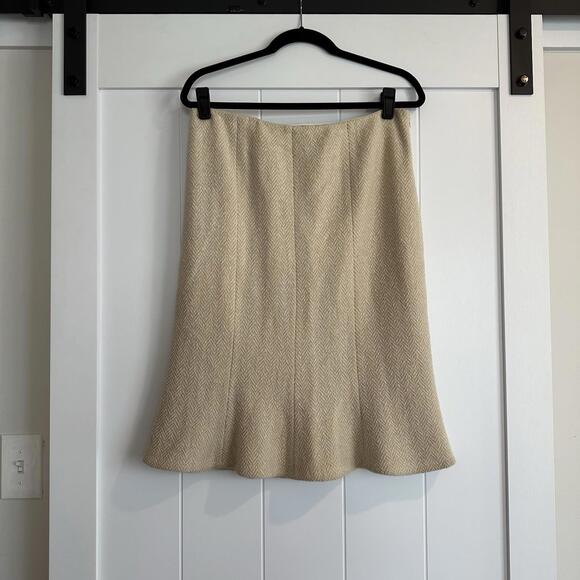 RALPH LAUREN Black Label Wool and Cashmere Blend Flounce Skirt Size 10 - Picture 1 of 9